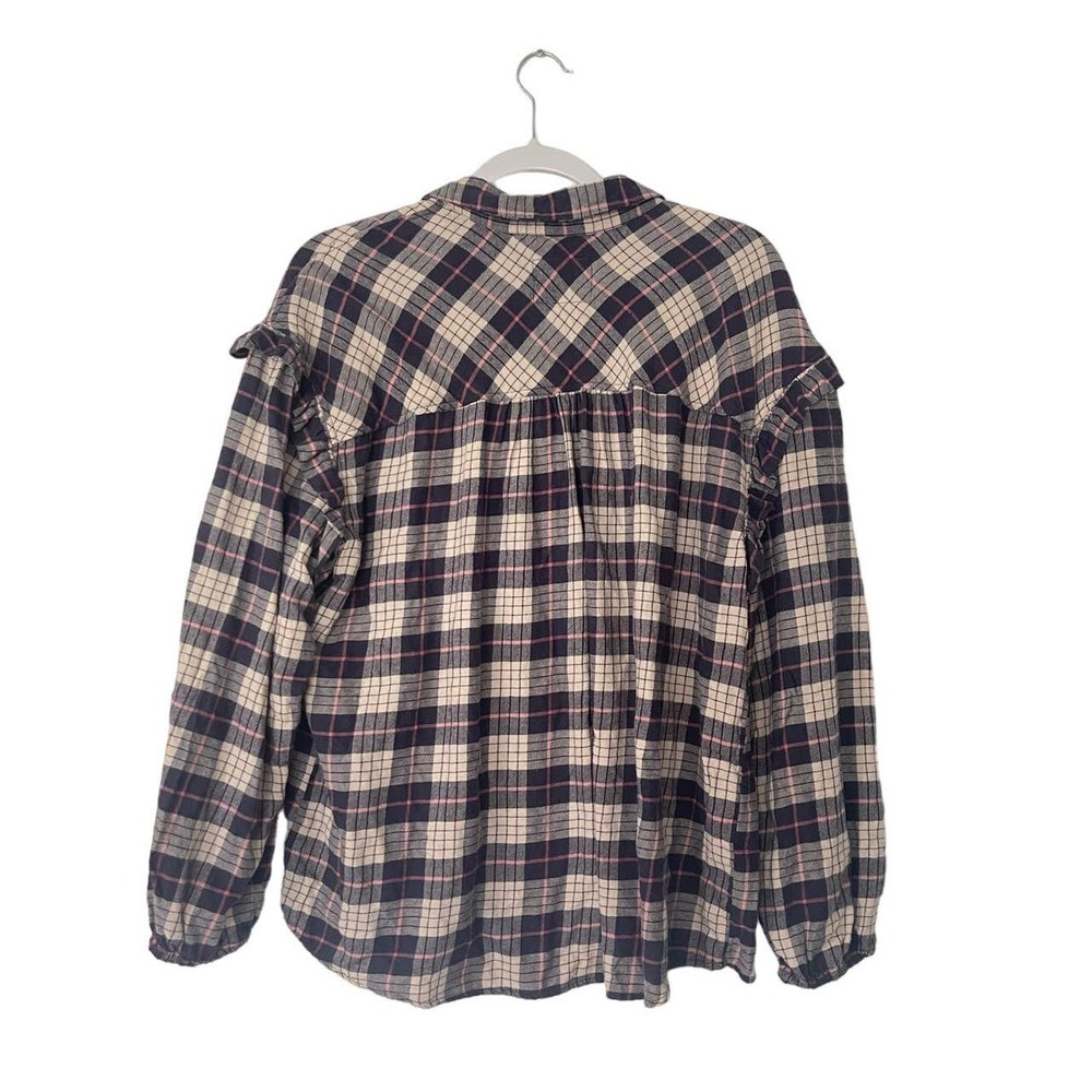 Rails Willow Ruffle Sleeve Flannel Button-Up Shirt - image 6